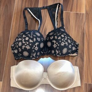 34D Aerie padded push-up bra set